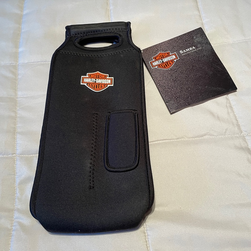 Harley-Davidson Black Neoprene Wine Tote